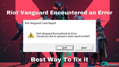 Решение проблемы с ошибкой encountered an error в Riot Vanguard