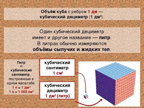 Сколько кубических сантиметров в 1 кубическом дециметре