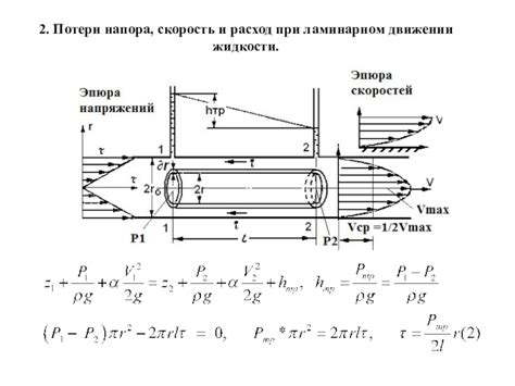 Скорость и направление ламинарного движения