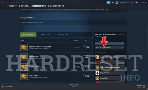 Состояние торговой площадки Steam