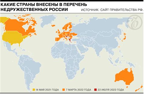 Список стран, заменяющих Россию