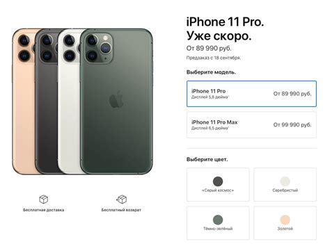 Сравнение цены iPhone 11 Pro с предыдущей моделью