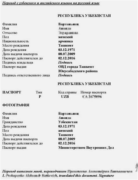 Структура паспорта и значения его элементов