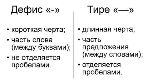 Тире и дефис: различия и правила применения