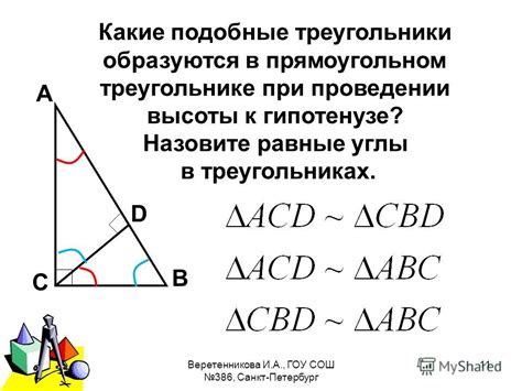 Углы в прямоугольном треугольнике