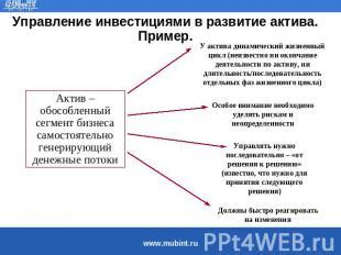 Управление инвестициями в капитальные ресурсы