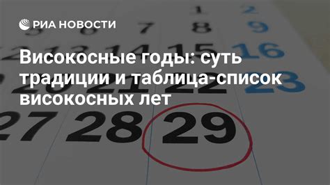 Учитываем високосные годы