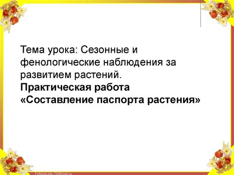 Фенологические наблюдения: основные понятия и определения