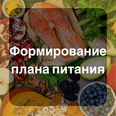 Формирование плана питания