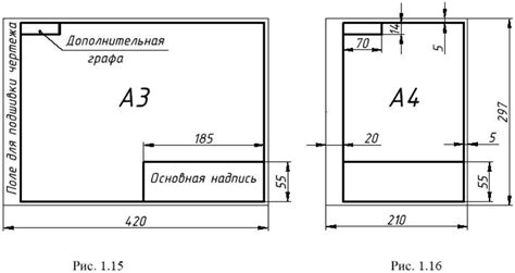 Чертеж А4: правильная рамка и ее размеры