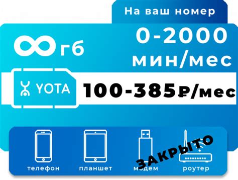 Что включено в тариф Yota Оптимальная скорость?