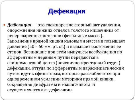 Что влияет на количество актов дефекации?