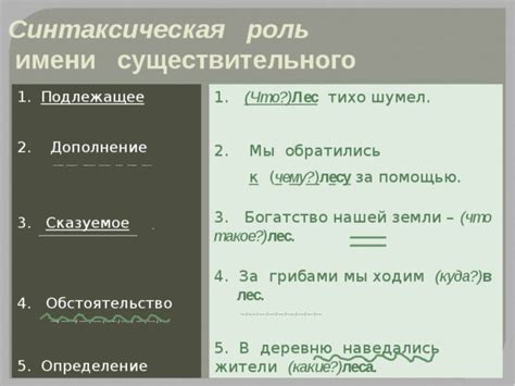 Что такое существительное в предложении?