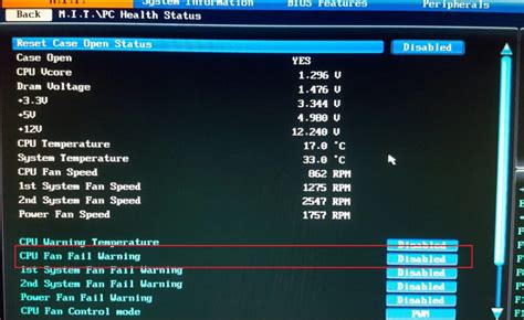 Что такое CPU Fan Fail Warning Control?