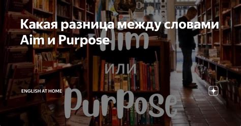 Что такое aim и purpose?