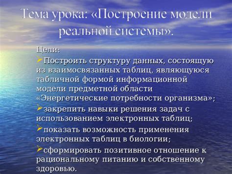 Энергетические потребности