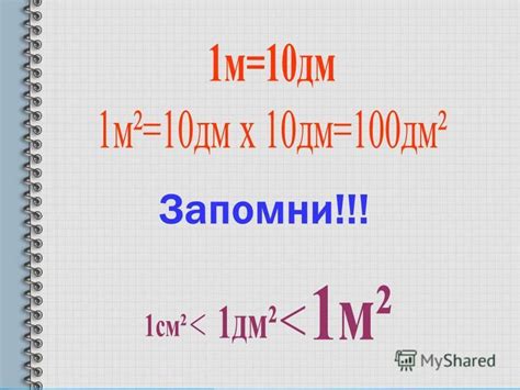 дм² в см²: перевод и объяснение