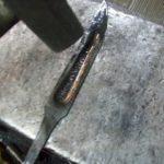 Выковывание желоба для якутского ножа