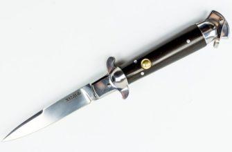 Выкидной Флинт нож в разложенном состоянии